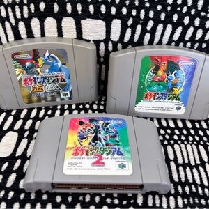Nintendo 64 Japanese Games- Pokemon Stadium 1,2 + Pokemon Stadium Gold/Silver